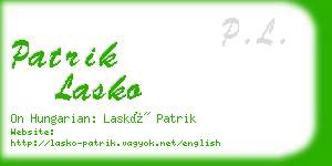 patrik lasko business card